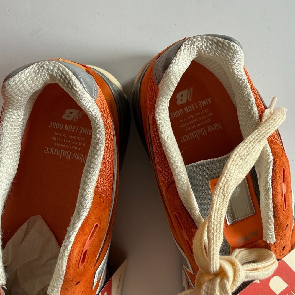 New Balance 990v4 x Aimé Leon Dore Orange - Men's 9.5 - U990OG4 - Made in USA - Picture 9 of 11